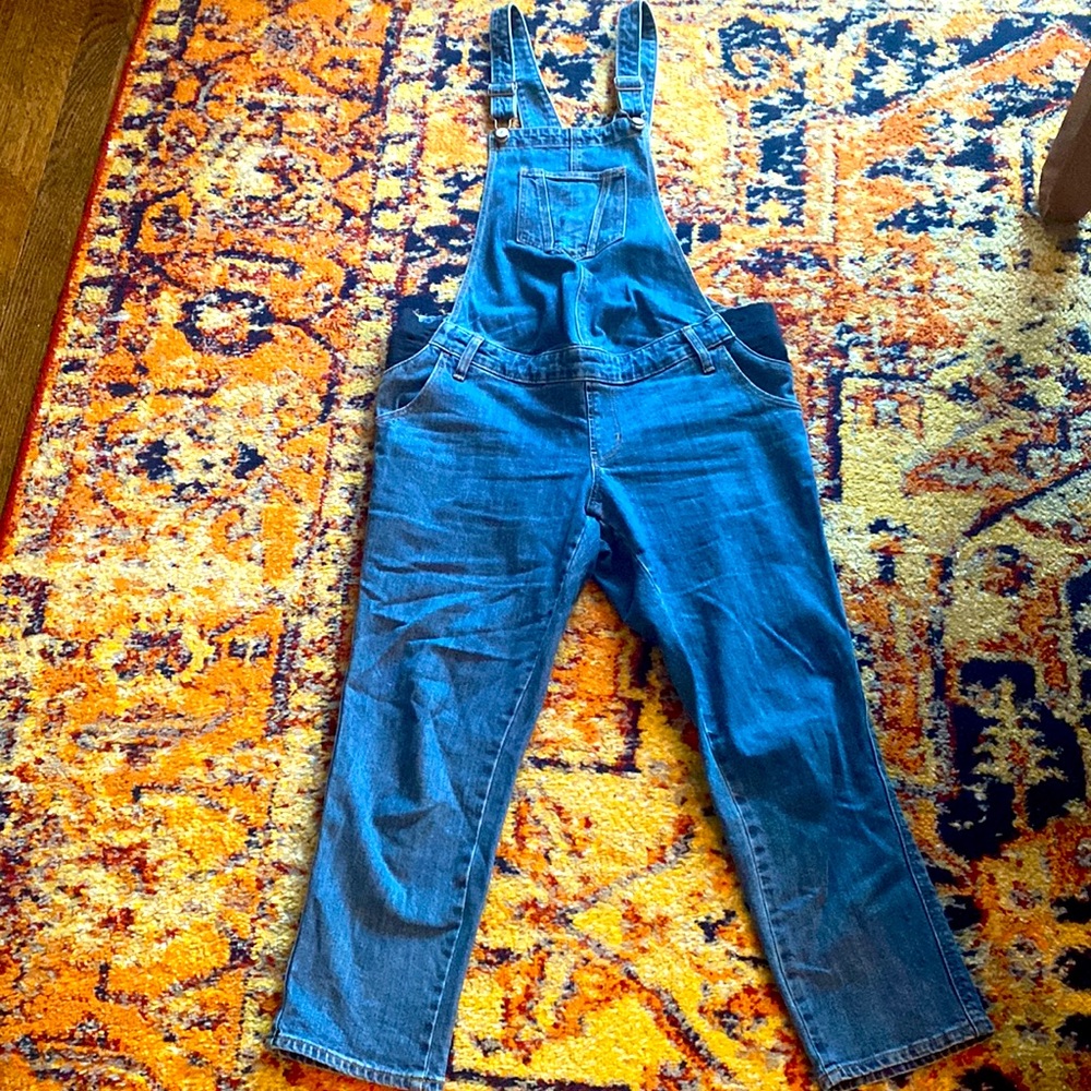 Old Navy Maternity Jean Bib Overalls 2 Short